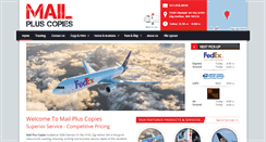 Desktop Screenshot of mailpluscopies.com